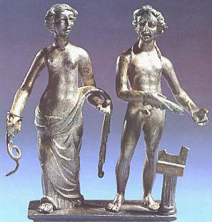 Bronzo di Mâlan - Apollo e Sirona