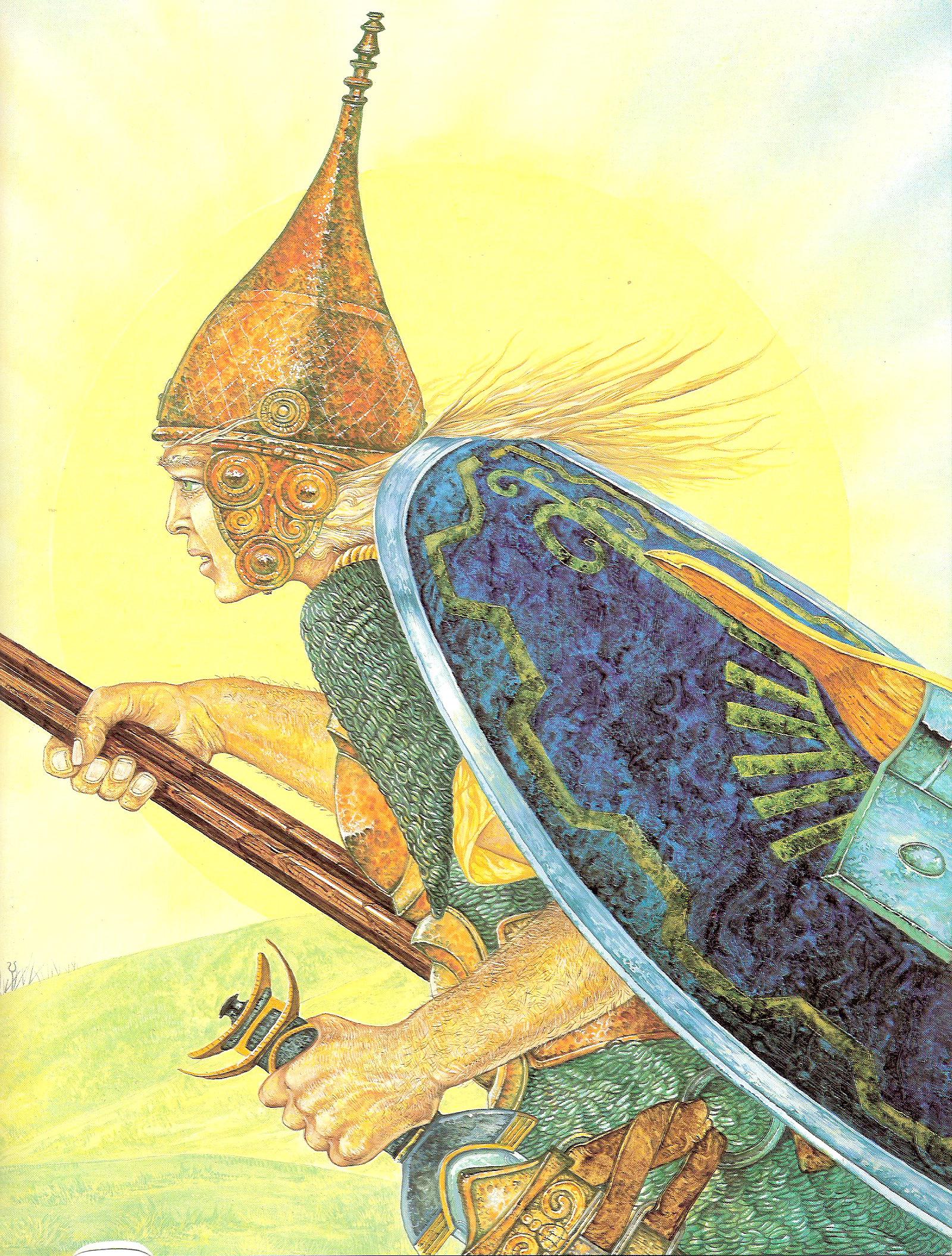 "Lúg Lámfada", illustrazione di Roger Garland